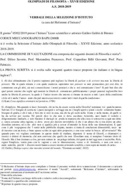 OLIMPIADI DI FILOSOFIA - XXVII EDIZIONE A.S. 2018-2019 VERBALE DELLA SELEZIONE D'ISTITUTO