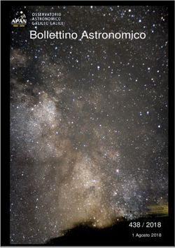 Bollettino Astronomico - 438 / 2018 1 Agosto 2018 - Osservatorio Galileo Galilei