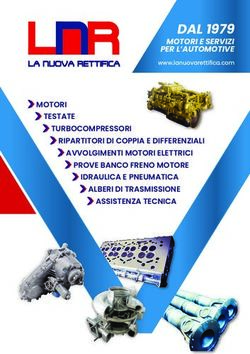 DAL 1979 MOTORI E SERVIZI PER L'AUTOMOTIVE www.lanuovarettifica.com - MOTORI