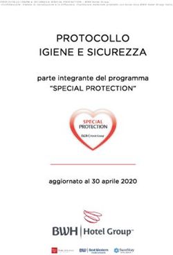 PROTOCOLLO IGIENE E SICUREZZA - parte integrante del programma