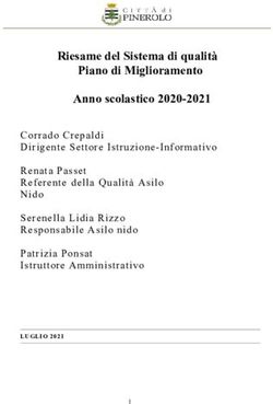 Riesame del Sistema di qualit&agrave; Piano di Miglioramento Anno scolastico 2020-2021 - Comune di Pinerolo