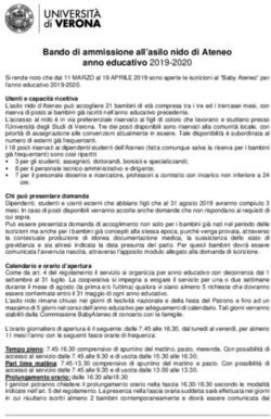 Bando di ammissione all'asilo nido di Ateneo anno educativo 2019-2020