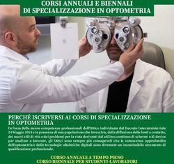 CORSI ANNUALI E BIENNALI DI SPECIALIZZAZIONE IN OPTOMETRIA