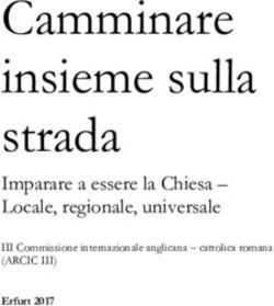 Camminare insieme sulla strada - Imparare a essere la Chiesa - Locale, regionale, universale - Unità dei Cristiani
