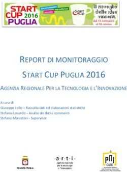 START CUP PUGLIA 2016 - REPORT DI MONITORAGGIO AGENZIA REGIONALE PER LA TECNOLOGIA E L' INNOVAZIONE - ARTI Puglia