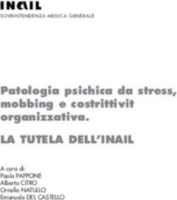 LA TUTELA DELL'INAIL Patologia psichica da stress, mobbing e costrittività organizzativa - A cura di: Paolo PAPPONE Alberto CITRO Ornella NATULLO ...