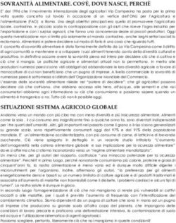 SOVRANITÀ ALIMENTARE. COS'È, DOVE NASCE, PERCHÈ - Ri-Make