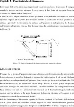Capitolo 2 - Caratteristiche del terremoto - I movimenti delle zolle determinano in profondità condizioni di sforzo e di accumulo di energia; ...