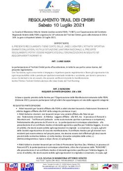 REGOLAMENTO TRAIL DEI CIMBRI - Sabato 10 Luglio 2021 - FIDAL