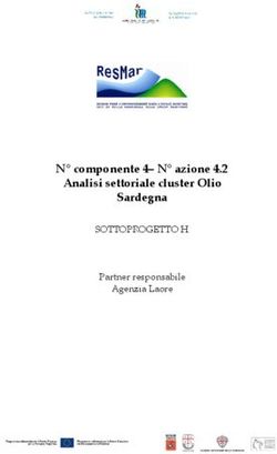 N componente 4- N azione 4.2 Analisi settoriale cluster Olio Sardegna - SOTTOPROGETTO H Partner responsabile Agenzia Laore