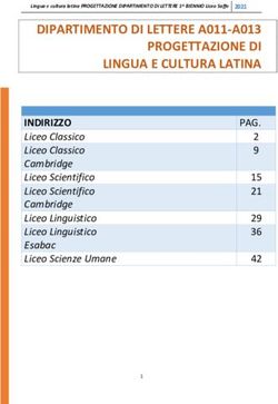 DIPARTIMENTO DI LETTERE A011-A013 PROGETTAZIONE DI LINGUA E CULTURA LATINA