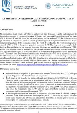 LE IMPRESE E I LAVORATORI IN CASSA INTEGRAZIONE COVID NEI MESI DI