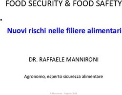 FOOD SECURITY & FOOD SAFETY - Nuovi rischi nelle filiere alimentari DR. RAFFAELE MANNIRONI