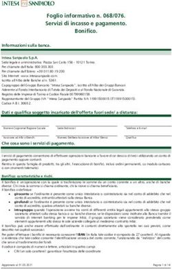 Foglio informativo n. 068/076. Servizi di incasso e pagamento. Bonifico.