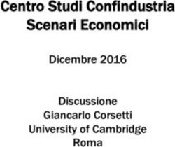 Centro Studi Confindustria Scenari Economici - Dicembre 2016 Discussione Giancarlo Corsetti University of Cambridge Roma