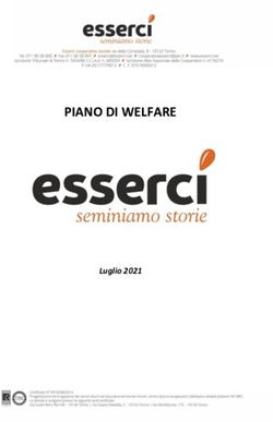 PIANO DI WELFARE - Luglio 2021 - cooperativa Esserci