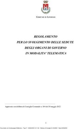 REGOLAMENTO PER LO SVOLGIMENTO DELLE SEDUTE DEGLI ORGANI DI GOVERNO IN MODALITA' TELEMATICA