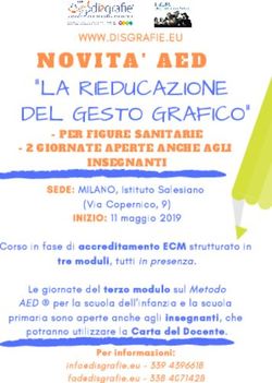 NOVITA' AED: "LA RIEDUCAZIONE DEL GESTO GRAFICO" - 2 GIORNATE APERTE ANCHE AGLI - PER FIGURE SANITARIE INSEGNANTI - Associazione Europea Disgrafie