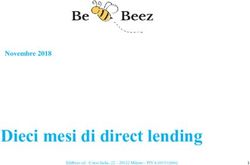 DIECI MESI DI DIRECT LENDING - NOVEMBRE 2018 - BEBEEZ