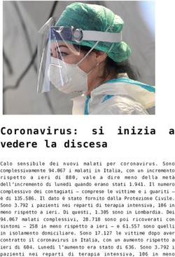 Coronavirus: si inizia a vedere la discesa - L'Osservatore d'Italia