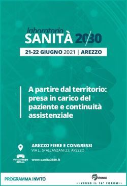 A partire dal territorio: presa in carico del paziente e continuità assistenziale - 21-22 GIUGNO 2021 | AREZZO - Avis ...