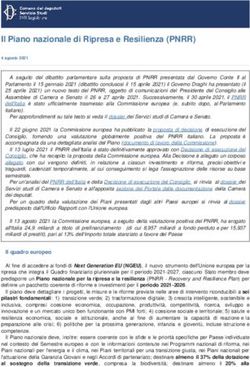 Il Piano nazionale di Ripresa e Resilienza (PNRR) - Camera ...