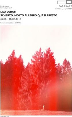 LISA LURATI SCHERZO. MOLTO ALLEGRO QUASI PRESTO 29.06 - 26.08.2018 Esposizione in parallelo: Ca l'Isidret