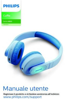 Manuale utente www.philips.com/support Registrare il prodotto e richiedere assistenza all'indirizzo - philips com/support