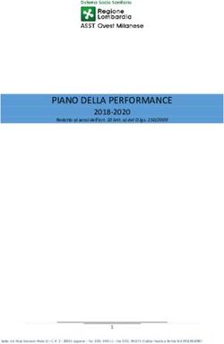 PIANO DELLA PERFORMANCE 2018-2020 - ASST Ovest Milanese