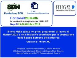 Il tema della salute nei primi programmi di lavoro di Horizon2020 e nelle iniziative coordinate per la costruzione dello Spazio Europeo della ...