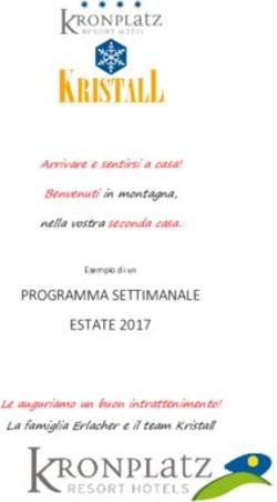PROGRAMMA SETTIMANALE ESTATE 2017 - Arrivare e sentirsi a casa! Benvenuti in montagna, nella vostra seconda casa. Le auguriamo un buon ...