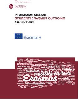 INFORMAZIONI GENERALI STUDENTI ERASMUS OUTGOING - a.a. 2021/2022