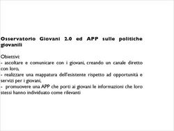 Osservatorio Giovani 2.0 ed APP sulle politiche giovanili