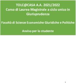 TOLC@CASA A.A. 2021/2022 - Corso di Laurea Magistrale a ciclo unico in Giurisprudenza Facolt&agrave; di Scienze Economiche Giuridiche e Politiche Avviso ...