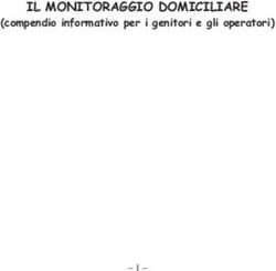 IL MONITORAGGIO DOMICILIARE - (compendio informativo per i genitori e gli operatori) - Ospedale Buccheri La Ferla