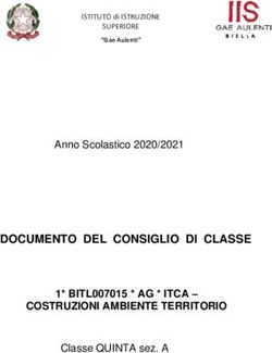 DOCUMENTO DEL CONSIGLIO DI CLASSE 1* BITL007015 * AG * ITCA - COSTRUZIONI AMBIENTE TERRITORIO - IIS Gae Aulenti