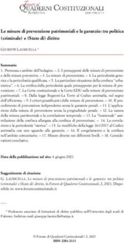 Le misure di prevenzione patrimoniali e le garanzie: tra politica (criminale) e (Stato di) diritto - Forum di ...