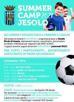 DA LUNEDI 7 GIUGNO FINO A VENERDÌ 2 LUGLIO - Visitjesolo.it