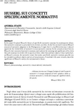 HUSSERL SUI CONCETTI SPECIFICAMENTE NORMATIVI