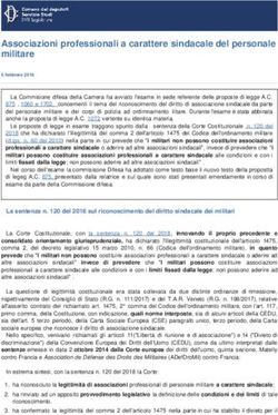 Associazioni professionali a carattere sindacale del personale militare