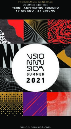 Terni. anfiteatro romano 19 giugno 24 giugno - programma generale summer edition - Visioninmusica