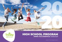 HIGH SCHOOL PROGRAM ANNO ACCADEMICO 2020/2021 - www.trinityviaggistudio.it - Trinity Viaggi Studio