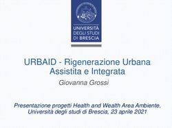 URBAID - Rigenerazione Urbana Assistita e Integrata - Giovanna Grossi Presentazione progetti Health and Wealth Area Ambiente, all ...