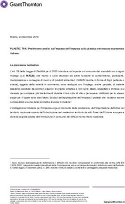 PLASTIC TAX: Preliminare analisi sull'impatto dell'imposta sulla plastica nel tessuto economico italiano. La previsione normativa - Bernoni Grant ...