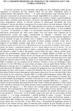 CLERO CATTOLICO. XIV. L'ABNORME FREQUENZA DI "PEDOFILIA" ED "OMOSESSUALIT&Agrave;" NEL