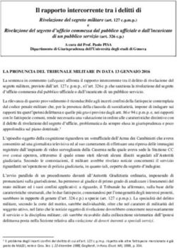 Il rapporto intercorrente tra i delitti di - Rivelazione del segreto ...