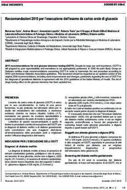 Raccomandazioni 2015 per l'esecuzione dell'esame da carico orale di glucosio