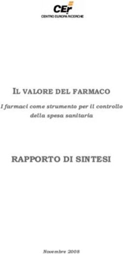 RAPPORTO DI SINTESI IL VALORE DEL FARMACO - I farmaci come strumento per il controllo - SEFAP