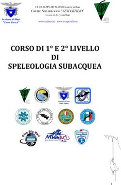 CORSO DI 1 E 2 LIVELLO DI SPELEOLOGIA SUBACQUEA - Gruppo Speleo Vespertilio