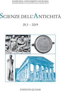 SCIENZE DELL' ANTICHITÀ 25.3 - 2019 SAPIENZA UNIVERSITÀ DI ROMA - Dipartimento di Scienze dell ...